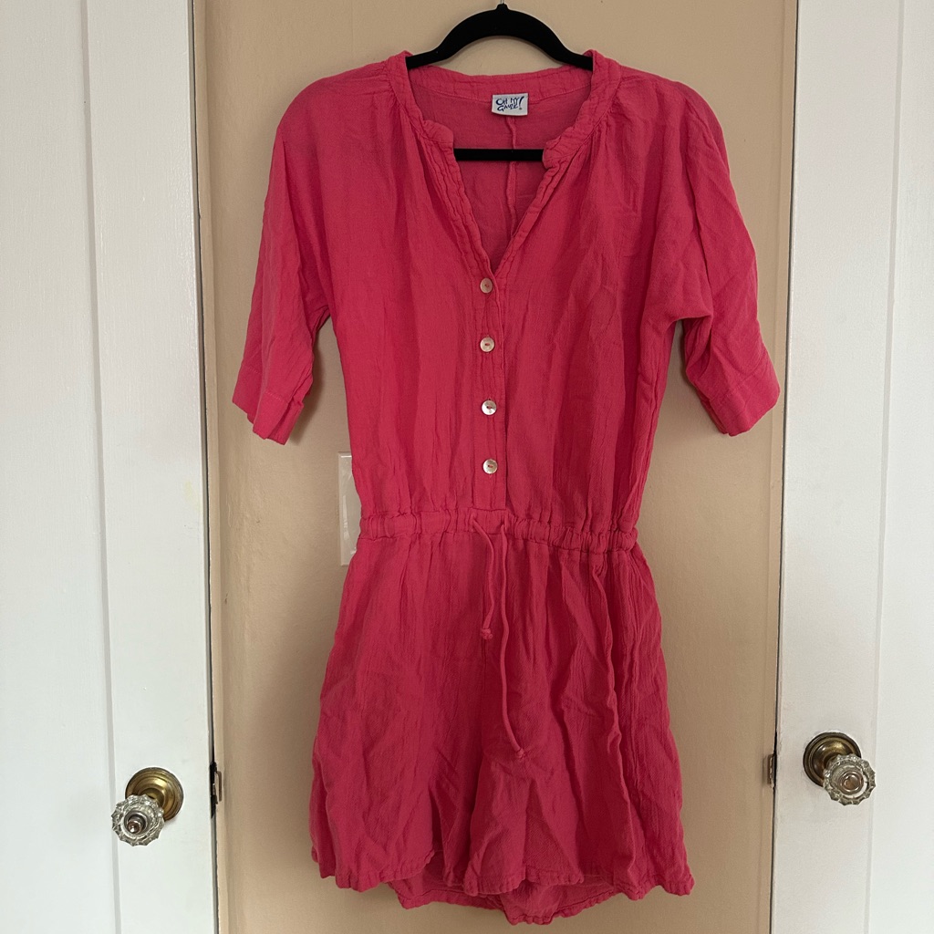 100% Cotton Pink Romper